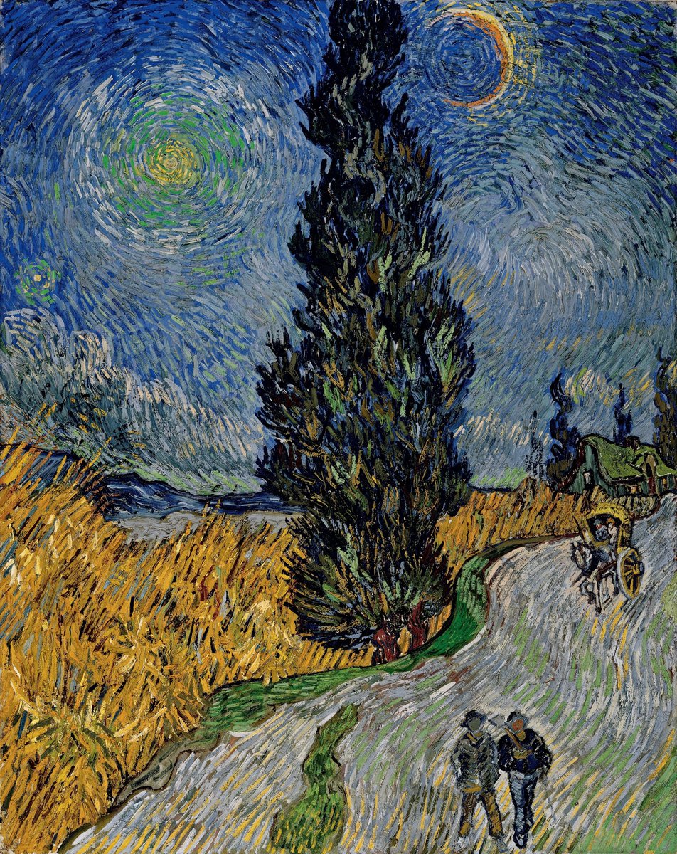 vincent van gogh
road with cypress and star, 1890