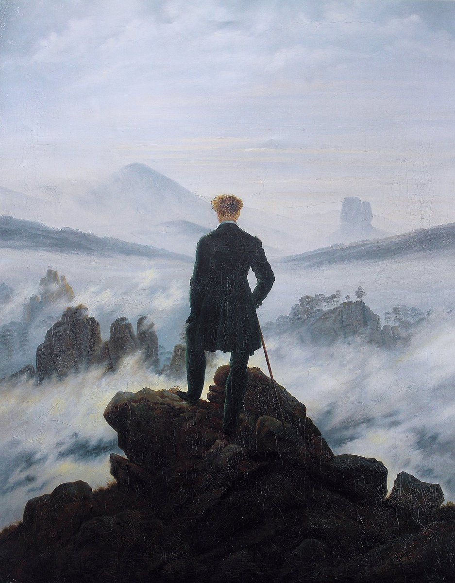 caspar david friedrich
wanderer above the sea of fog, 1818