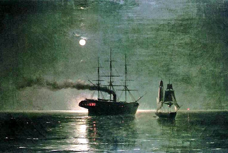ivan aivazovsky
ships in the stillness of the night, 1888