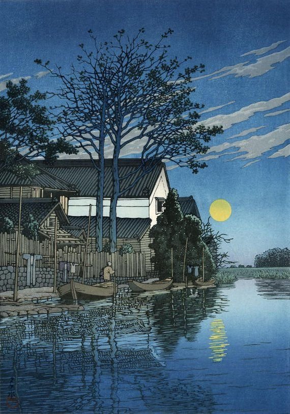 kawase hasui
evening at itako