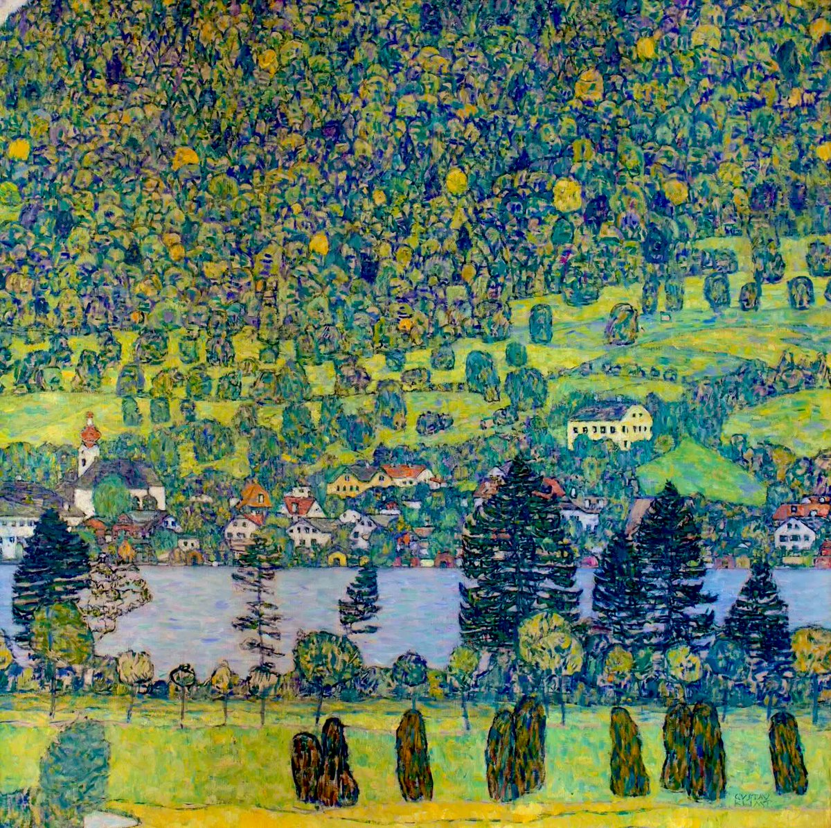 gustav klimt
forest slope in unterach on the attersee, 1916